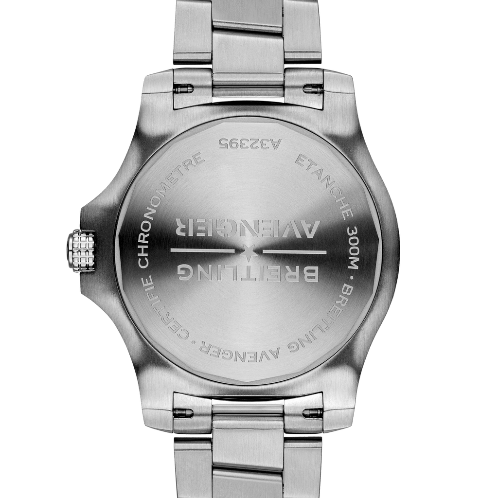 Breitling Avenger Automatic GMT 45 Blue Dial Silver Steel Strap Watch for Men - A32395101C1A1