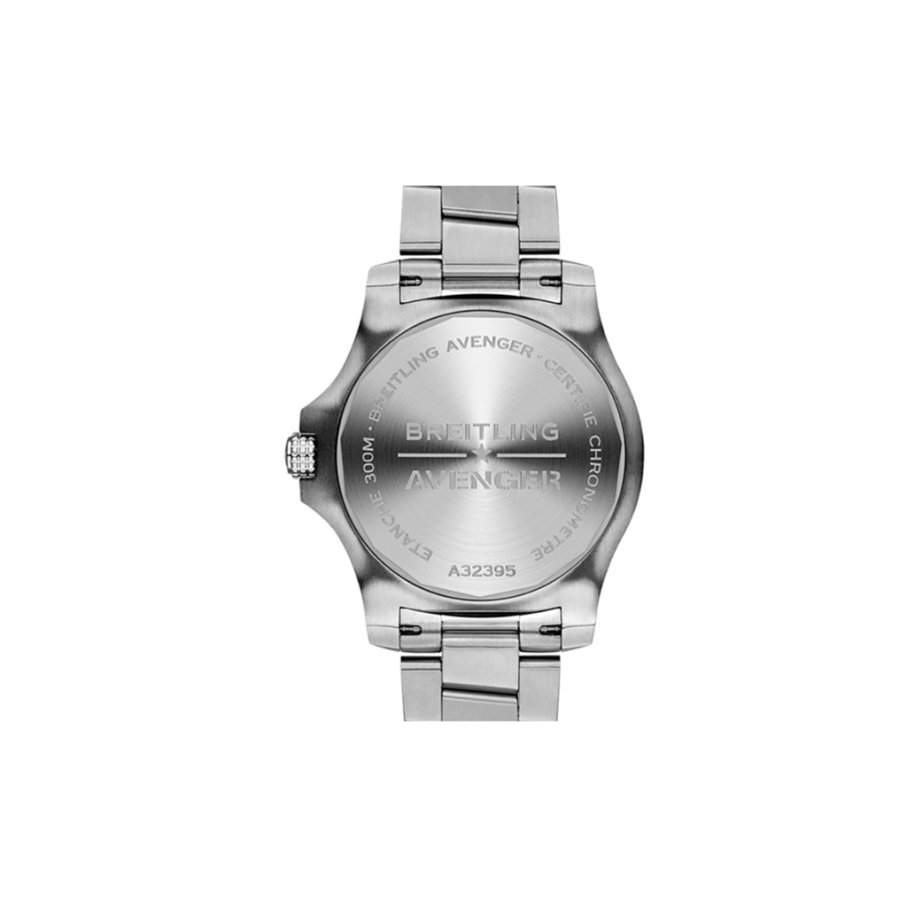 Breitling Avenger Automatic GMT 45 Blue Dial Silver Steel Strap Watch for Men - A32395101C1A1