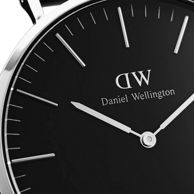 Daniel Wellington Classic Sheffield Black Dial Black Leather Strap Watch For Women - DW00100145