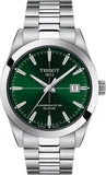 Tissot T127.407.11.091.01 Gentleman Powermatic 80 Silicium Automatic Men's Watch – Green Dial & Silver Steel Bracelet