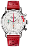 Breitling Top Time B01 Ford Thunderbird AB01766A1A1X1 Men's Watch with White Dial & Red Leather Strap