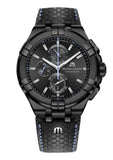 Maurice Lacroix AI1018 Aikon Chronograph Limited Edition Men’s Watch – Black Dial & Black Leather Strap
