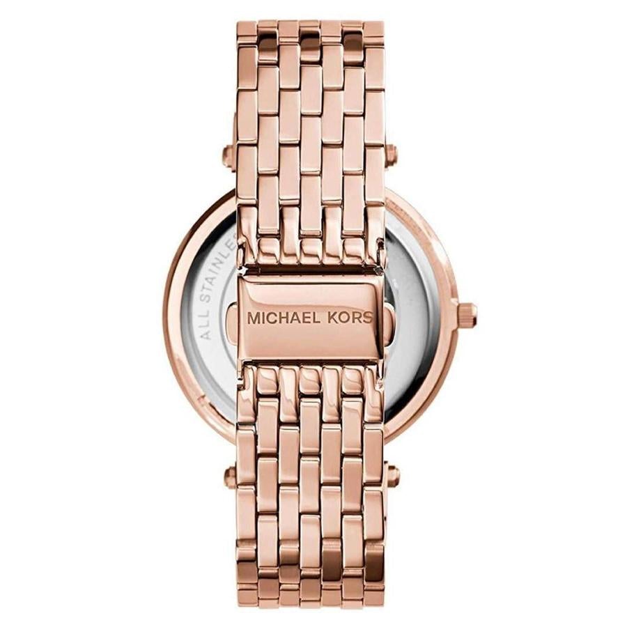 Michael Kors Darci Purple Dial Rose Gold Steel Strap Watch for Women - MK3400