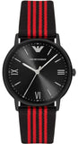 Emporio Armani AR11015 Kappa Men's Watch – Black Dial & Two-Tone NATO Strap