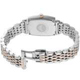 Emporio Armani Gianni T Bar White Mother Of Pearl Dial Two Tone Steel Strap Watch For Women - AR11519