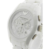 Emporio Armani Chronograph Ceramic White Dial Watch For Women - AR1403