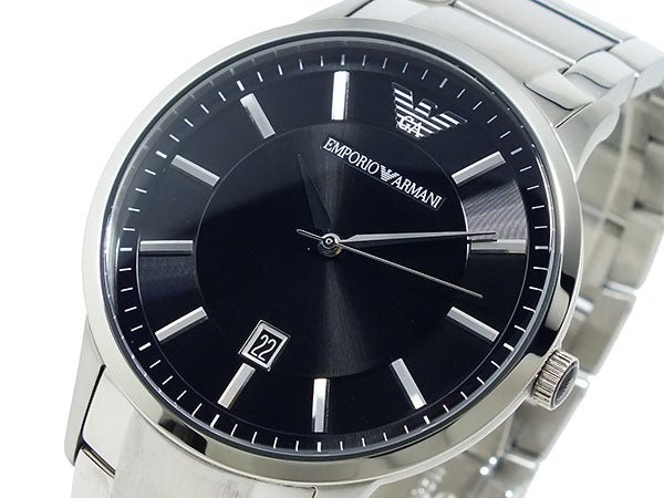 Emporio Armani Sportivo Black Dial Silver Stainless Steel Watch For Men - AR2457