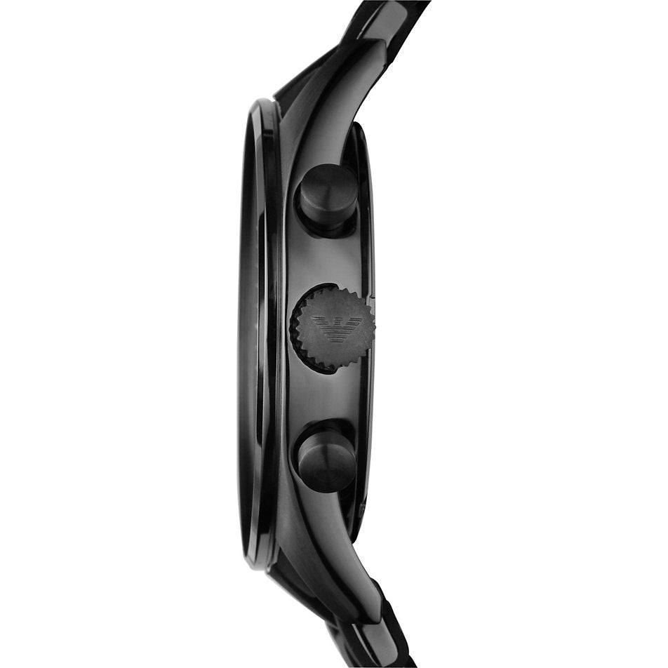 Emporio Armani Sportivo Chronograph Black Dial Black Stainless Steel Watch For Men - AR5889