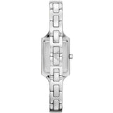 Emporio Armani Chiara Analog Silver Dial Black Leather Strap Watch For Women - AR7372