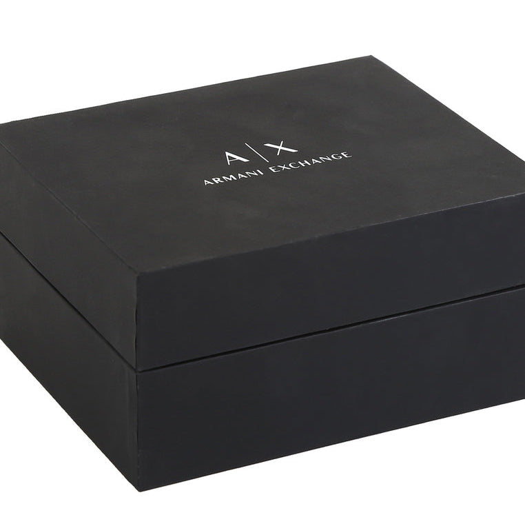 Armani Exchange Nico AX7102 Men's Analog Watch – Bold Black Dial with Black Stainless Steel Strap