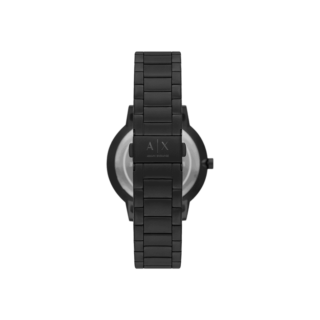 Armani Exchange Cayde Chronograph Black Dial Black Steel Strap Watch for Men - AX2748