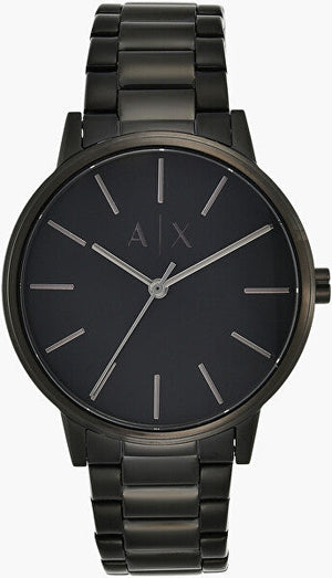 Armani Exchange Cayde Analog Black Dial Black Steel Strap Watch For Men - AX2701