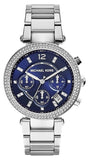 Michael Kors MK6117 Parker Chronograph Women's Watch – Blue Dial & Silver Steel Bracelet