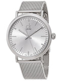 Calvin Klein K3W21126 Surround Men's Watch – Silver Dial with Silver Mesh Bracelet