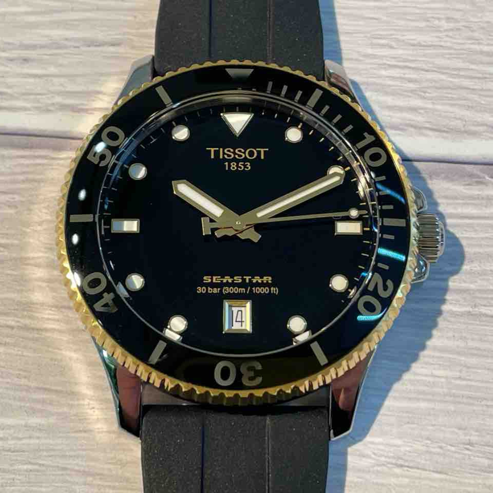 Tissot T120.410.27.051.00 Seastar 1000 Men’s Watch – Black Dial & Black Rubber Strap