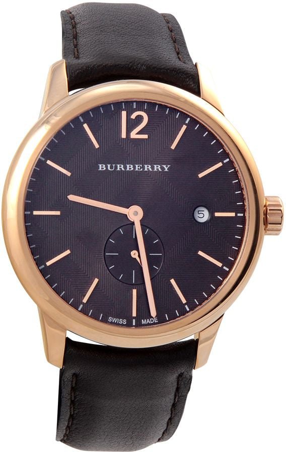 Burberry The Classic Brown Dial Brown Leather Strap Watch for Men - BU10012