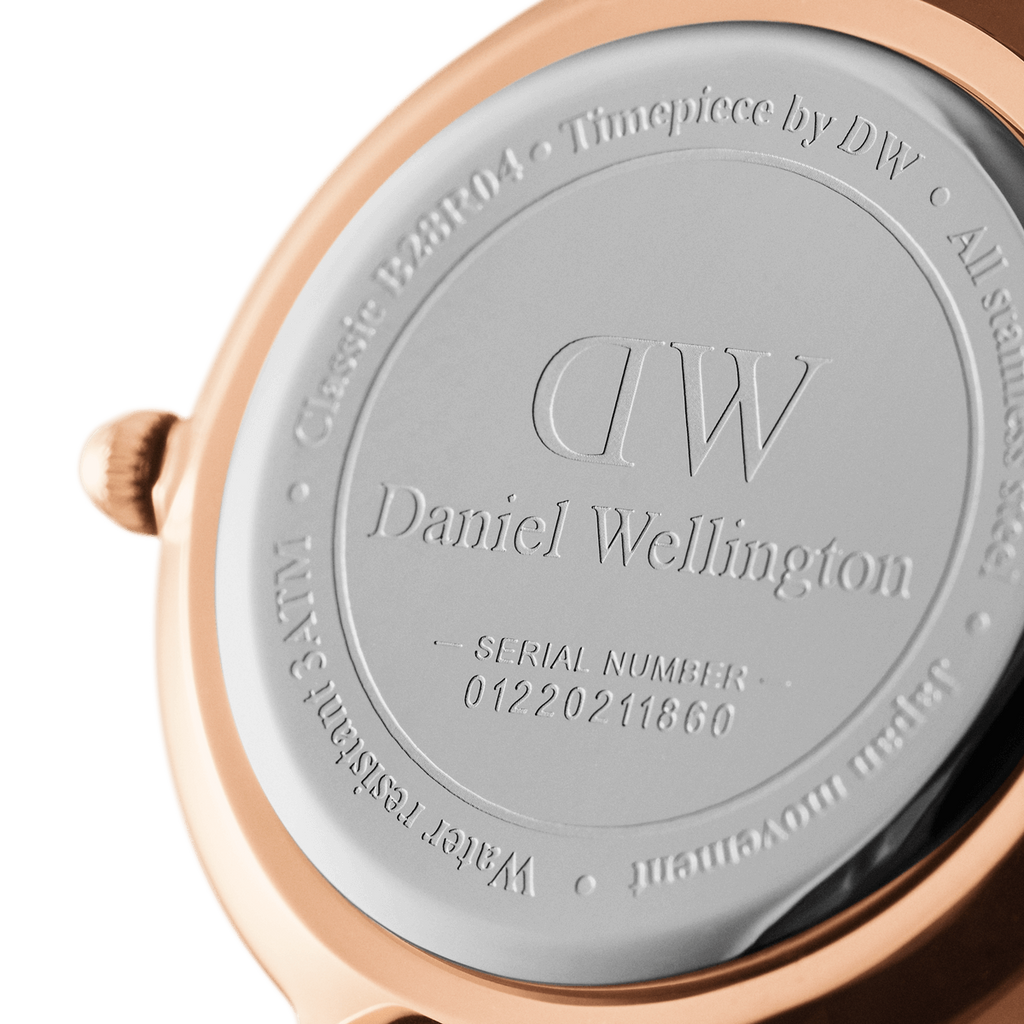 Daniel Wellington Classic Petite Bristol Black Dial Brown Leather Strap Watch For Women - DW00100221