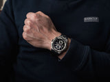 Maurice Lacroix Aikon Chronograph Black Dial Black Leather Strap Watch for Men - AI1018-SS001-330-1