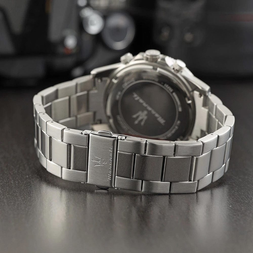 Maserati R8873600009 Competizione Chronograph Men's Watch – Blue Dial & Silver Steel Strap