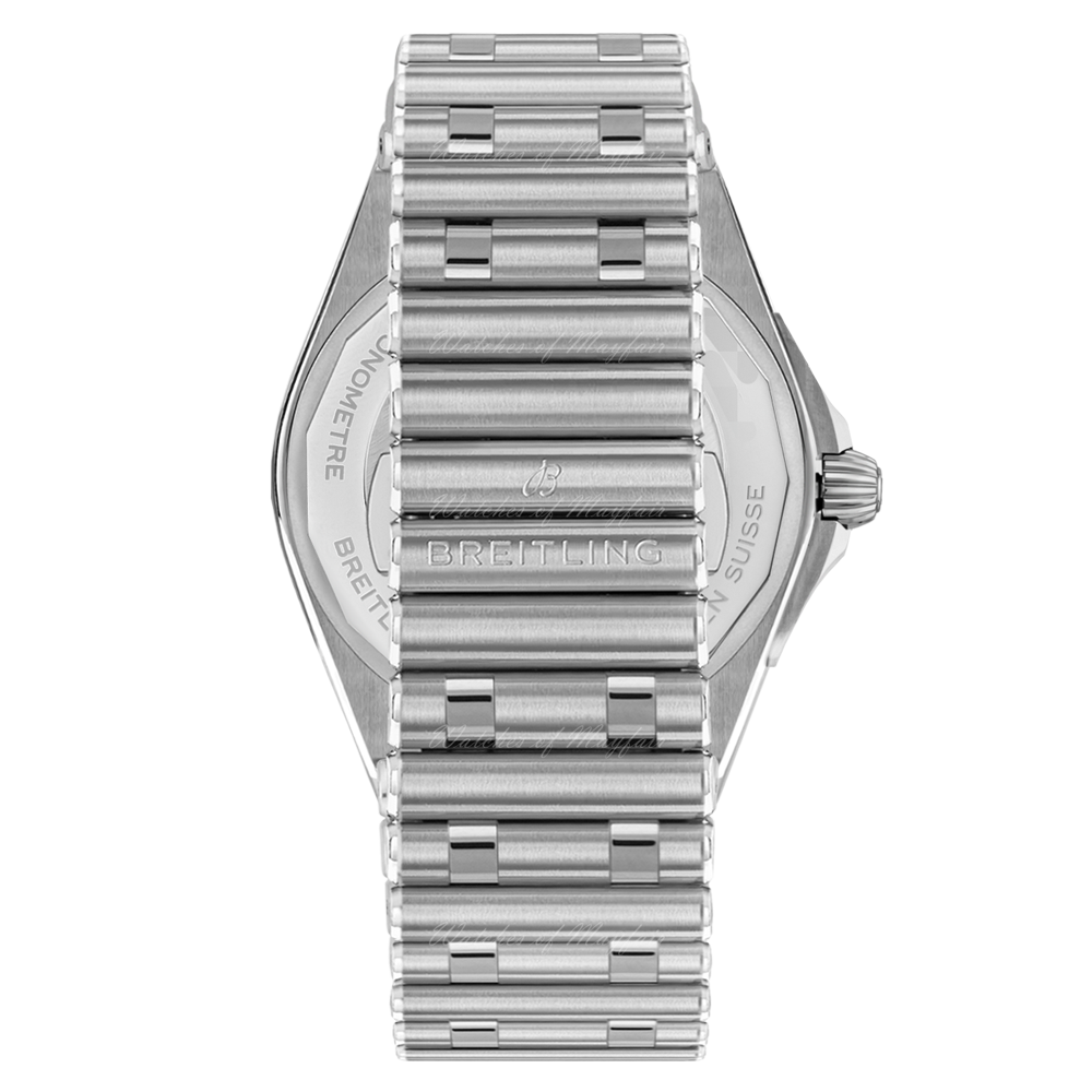 Breitling Chronomat GMT 40 Blue Dial Silver Steel Strap Watch for Men - A32398101C1A1