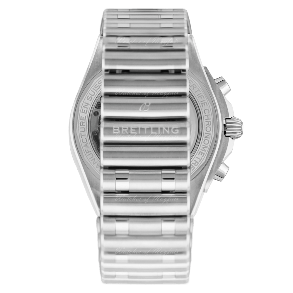 Breitling Chronomat B01 42mm Silver Dial Silver Steel Strap Watch for Men - AB0134101G1A1