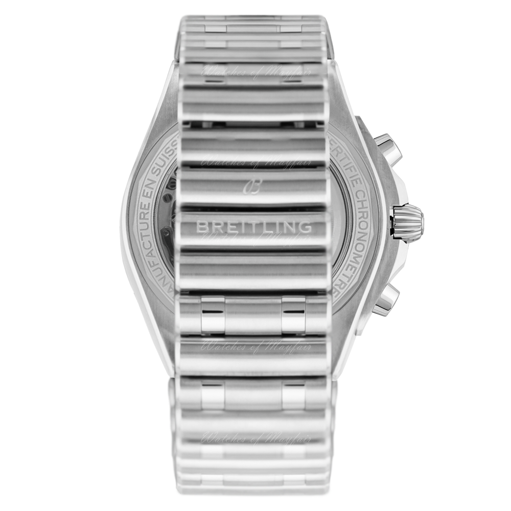 Breitling Chronomat B01 42 Brown Dial Silver Steel Strap Watch for Men - AB0134101K1A1