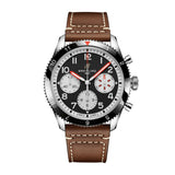 Breitling AVI Chronograph 42 Mosquito Y233801A1B1X1 Men's Watch – Black Dial with Brown Leather Strap
