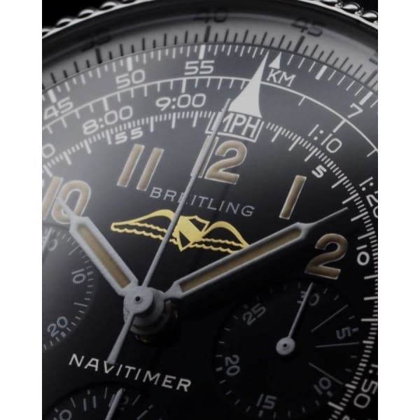 Breitling Navitimer Ref. 806 1959 Re-Edition Black Dial Brown Leather Strap Watch for Men - AB0910371B1X1