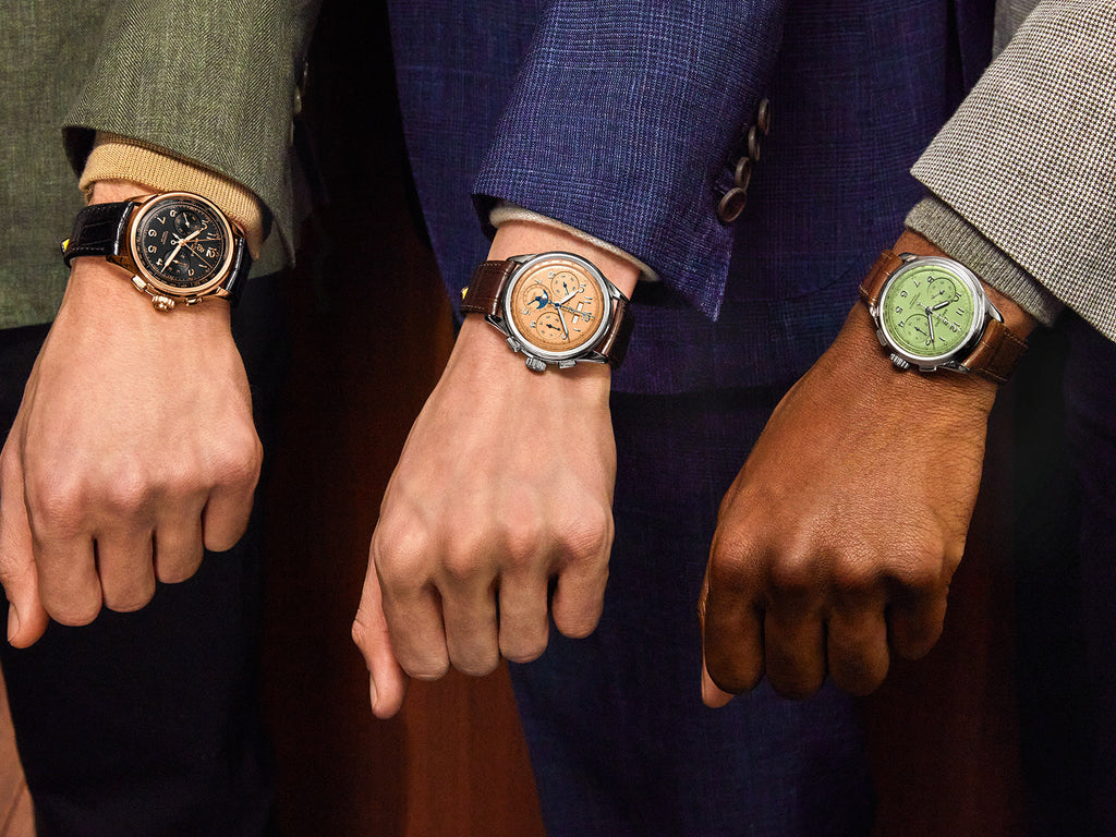 Breitling Premier B09 Chronograph 40 Green Dial Brown Leather Strap Watch for Men - AB0930D31L1P1