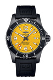 Breitling Superocean Automatic 46 M17368D71I1S1 Men's Watch – Yellow Dial with Black Rubber Strap