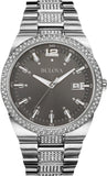 Bulova 96B221 Crystal Collection Men's Watch – Brown Dial & Silver Steel Bracelet
