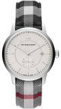 Burberry BU10002 The Classic Horseferry Men's Watch – Silver Dial & Black Leather Strap