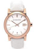 Burberry BU9108 The City Women’s Watch with White Dial & White Leather Strap