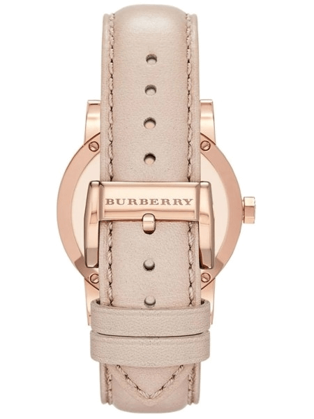 Burberry The City Beige Dial Beige Leather Strap Watch for Women - BU9109