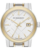 Burberry The City White Dial Two Tone Steel Strap Watch for Women - BU9115