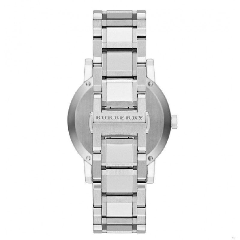 Burberry The City Pink Dial Silver Steel Strap Watch for Women - BU9124