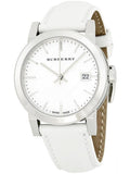 Burberry BU9128 The City Women's Watch – White Dial & White Leather Strap