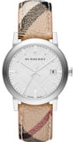 Burberry BU9025 The City Women’s Watch with Silver Dial & Brown Leather Strap