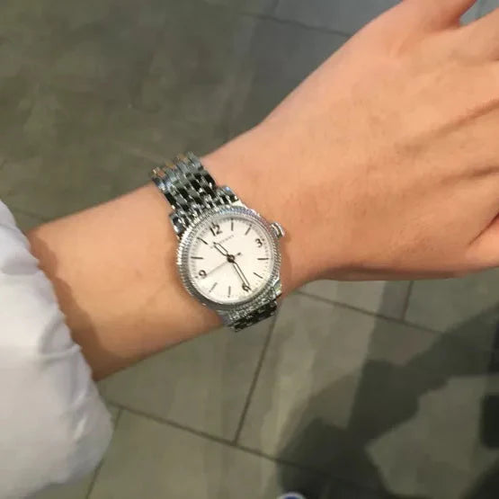 Burberry Utilitarian White Dial Silver Steel Strap Watch for Women - BU7856