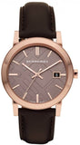 Burberry BU9755 The City Unisex Watch – Grey Dial & Brown Leather Strap