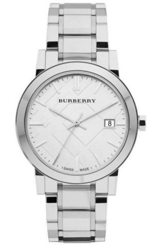 Burberry The City White Dial Silver Steel Strap Watch for Women - BU9100