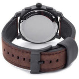 Fossil Forrester Chronograph White Dial Brown Leather Strap Watch for Men - FS5696