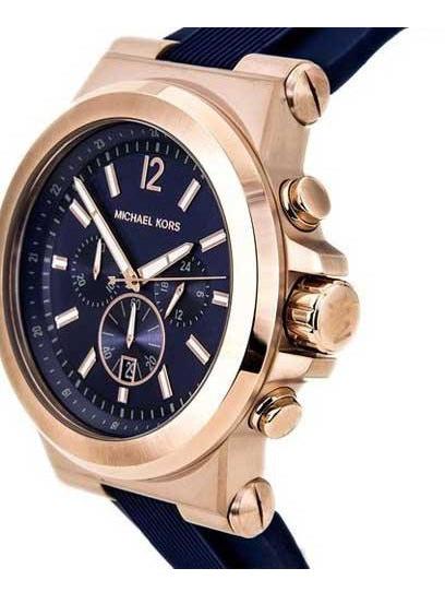 Michael Kors Dylan Blue Dial Blue Rubber Strap Watch for Men - MK8295