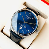 Tissot Chemin Des Tourelles Powermatic 80 Blue Dial Blue Leather Strap Watch for Men - T099.407.16.047.00