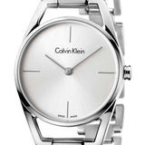 Calvin Klein Dainty Silver Dial Silver Steel Strap Watch for Women - K7L23146