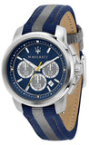 Maserati R8871637001 Royale 44mm Men’s Watch – Stainless Steel Fiber Strap & Black Dial