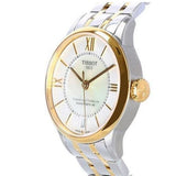 Tissot Chemin Des Tourelles Powermatic 80 Lady Mother of Pearl White Dial Two Tone Steel Strap Watch For Women - T099.207.22.118.00