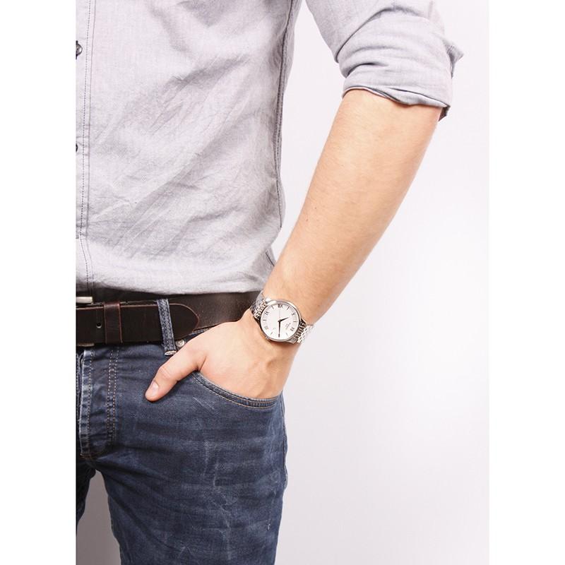 Tissot T Classic Tradition Silver Dial Silver Steel Strap Watch For Men - T063.610.11.038.00