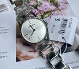 Calvin Klein Dainty Silver Dial Silver Steel Strap Watch for Women - K7L23146