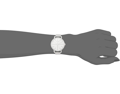 Calvin Klein Even White Dial Silver Mesh Bracelet Watch for Women - K7B23126